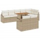 Sonata H Градински Софа Комплект 9 pcs Бежов и кремав 100 x 55 x 73 см