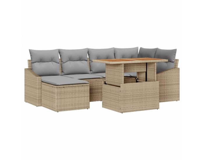 Sonata H Комплект за хранене в градината 7 pcs Бежово и сиво