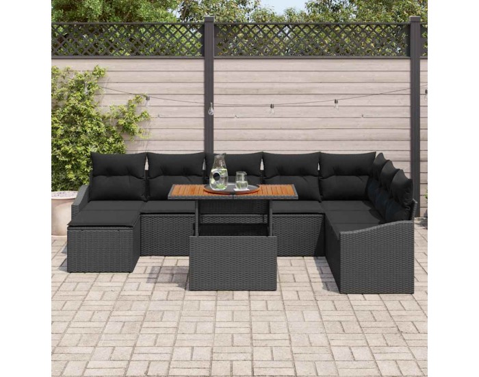 Sonata H Комплект за хранене в градината 9 pcs Черен и кафяв