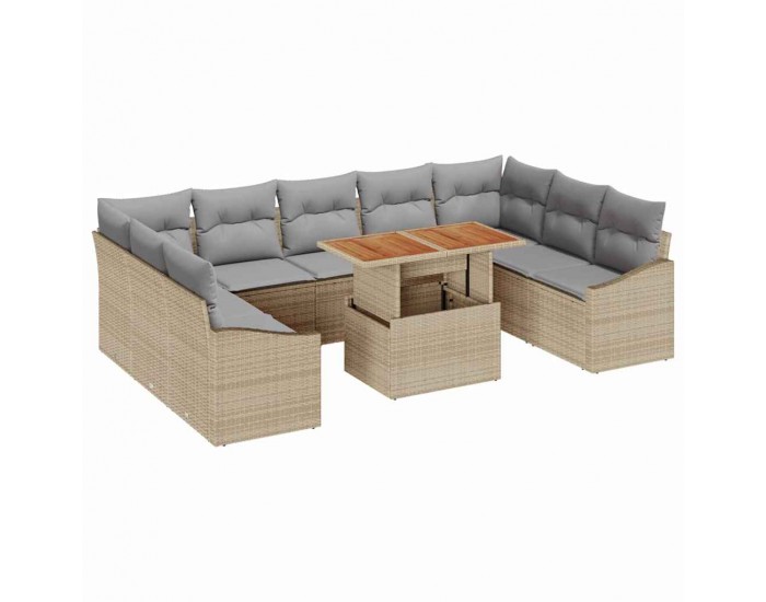 Sonata H Комплект за хранене в градината 10 pcs Бежово и сиво