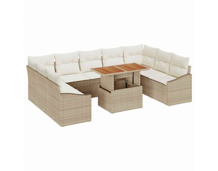 Sonata H Комплект за хранене в градината 10 pcs Бежов и кремав