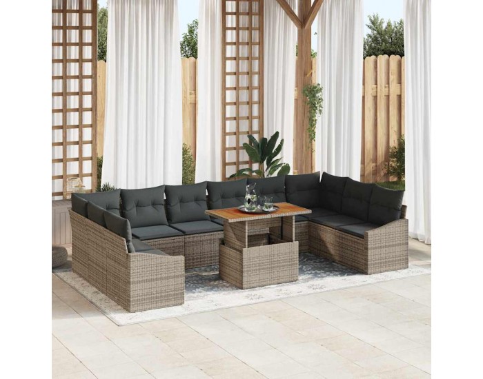 Sonata H Комплект за хранене в градината 11 pcs Сив и кафяв