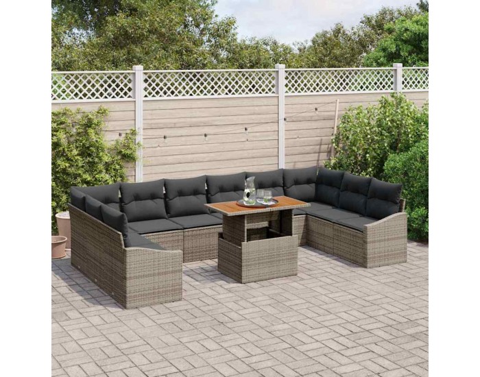 Sonata H Комплект за хранене в градината 11 pcs Сив и кафяв