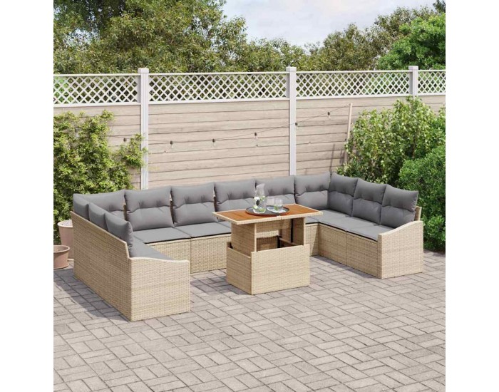 Sonata H Комплект за хранене в градината 11 pcs Бежово и сиво