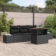 Sonata H Комплект за хранене в градината Черен и кафяв 100 x 55 x 73 см