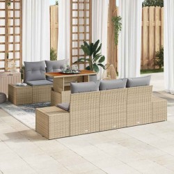 Sonata H Комплект за хранене в градината 6 pcs Бежово и сиво - Canapele și bănci de grădină