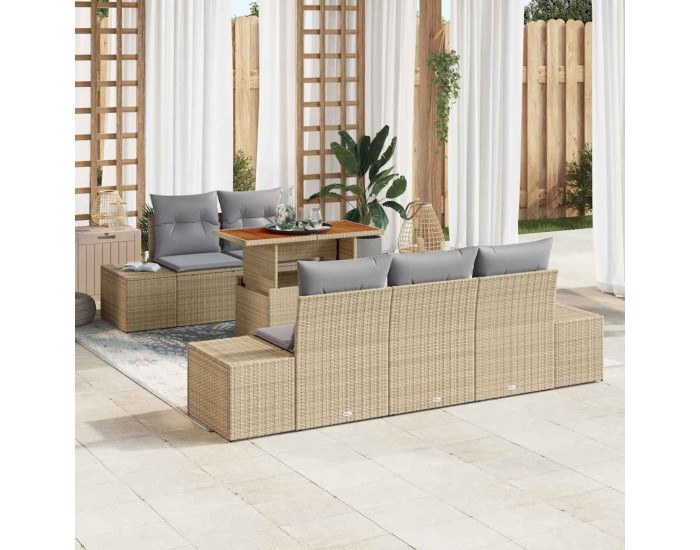 Sonata H Комплект за хранене в градината 6 pcs Бежово и сиво
