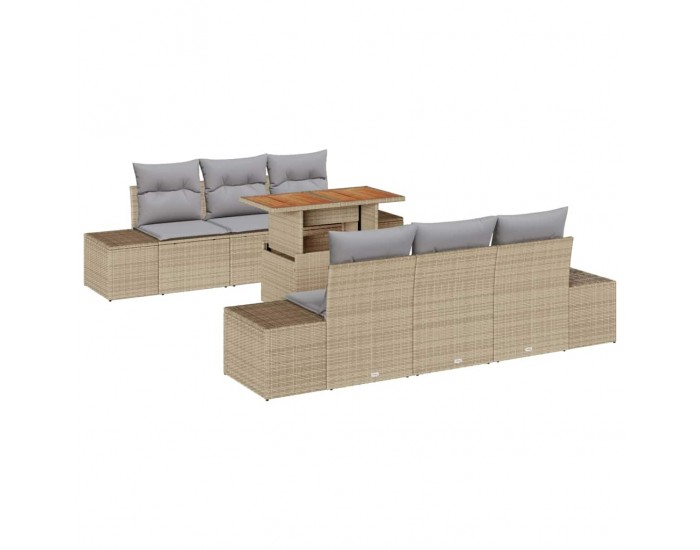 Sonata H Комплект за хранене в градината 7 pcs Бежово и сиво