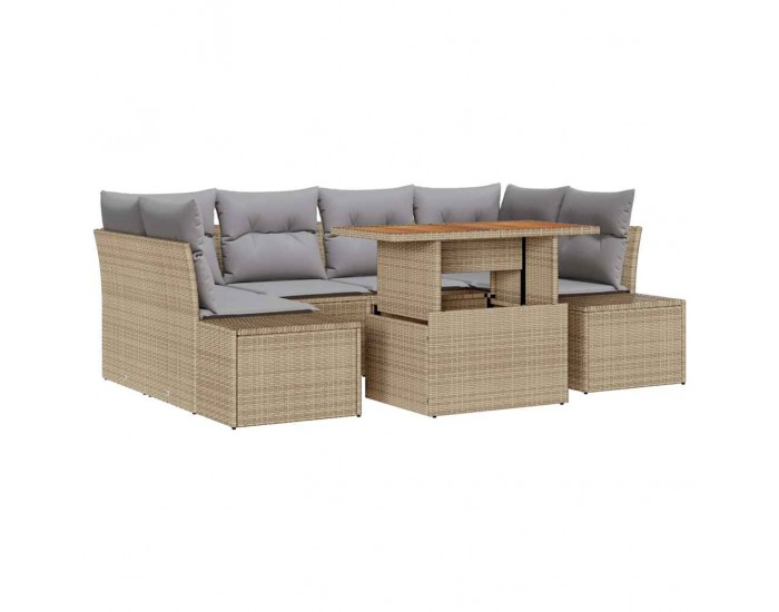 Sonata H Комплект за хранене в градината 7 pcs Бежово и сиво