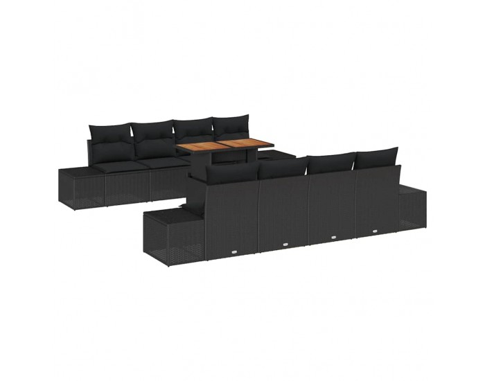 Sonata H Комплект за хранене в градината 9 pcs Черен и кафяв