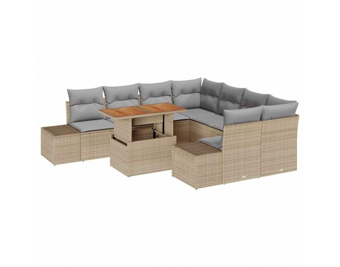 Sonata H Комплект за хранене в градината 9 pcs Бежово и сиво