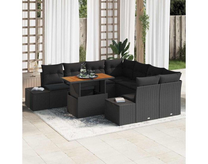 Sonata H Комплект за хранене в градината 9 pcs Черен и кафяв