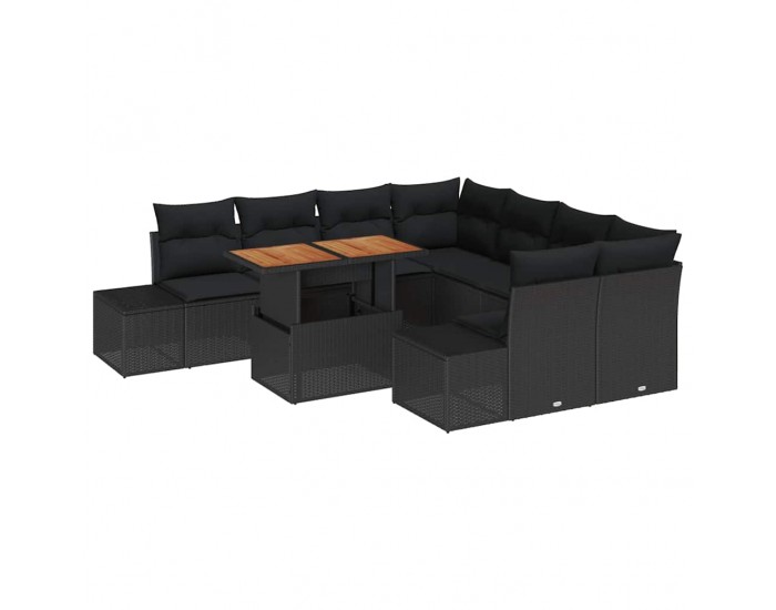Sonata H Комплект за хранене в градината 9 pcs Черен и кафяв