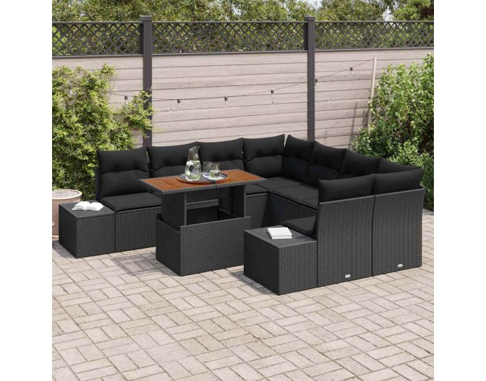 Sonata H Комплект за хранене в градината 9 pcs Черен и кафяв