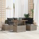 Sonata H Градински Софа Комплект 5 pcs Сив и кафяв 100 x 55 x 73 см