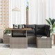 Sonata H Градински Софа Комплект 5 pcs Сив и кафяв 100 x 55 x 73 см
