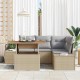 Sonata H Градински Софа Комплект 5 pcs Бежово и сиво 100 x 55 x 73 см