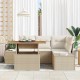 Sonata H Градински Софа Комплект 5 pcs Бежов и кремав 100 x 55 x 73 см