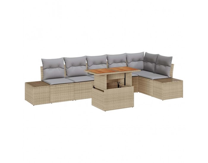 Sonata H Комплект за хранене в градината 7 pcs Бежово и сиво