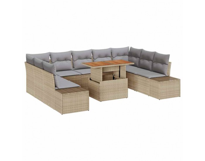 Sonata H Комплект за хранене в градината 10 pcs Бежово и сиво