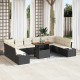 Sonata H Градински Софа Комплект 11 pcs Черен и кремав 100 x 55 x 73 см