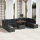 Sonata H Градински Софа Комплект 11 pcs Черен и кафяв 100 x 55 x 73 см