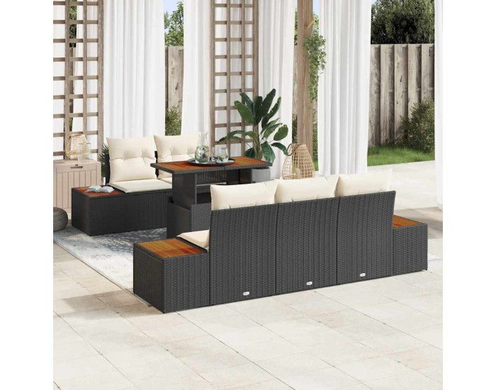Sonata H Комплект за хранене в градината 6 pcs Черен и бежов