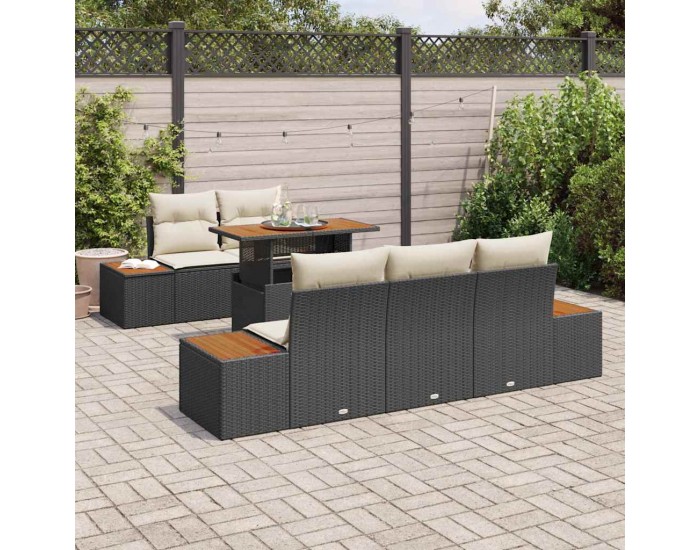 Sonata H Комплект за хранене в градината 6 pcs Черен и бежов