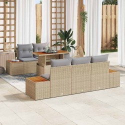Sonata H Комплект за хранене в градината 6 pcs Бежово и сиво - Canapele și bănci de grădină