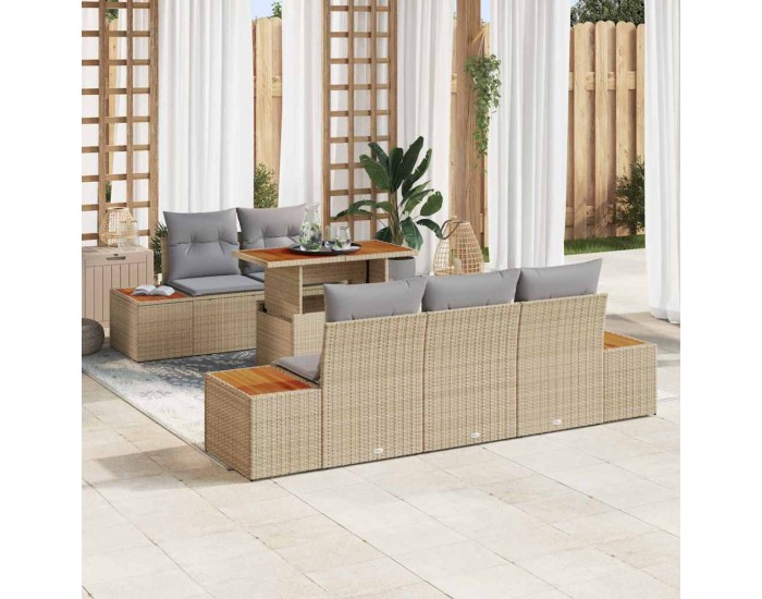 Sonata H Комплект за хранене в градината 6 pcs Бежово и сиво