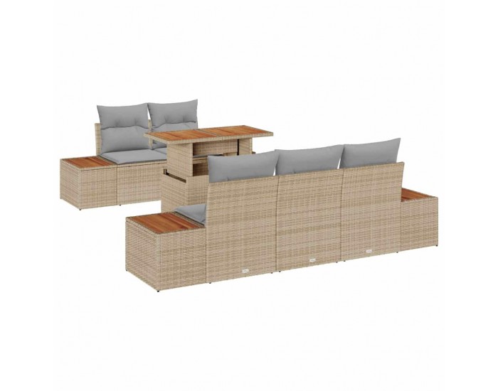 Sonata H Комплект за хранене в градината 6 pcs Бежово и сиво