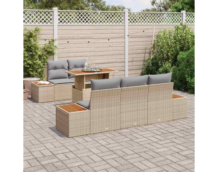 Sonata H Комплект за хранене в градината 6 pcs Бежово и сиво
