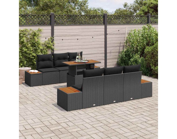 Sonata H Комплект за хранене в градината 7 pcs Черен и кафяв