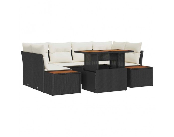 Sonata H Комплект за хранене в градината 7 pcs Черен и бежов