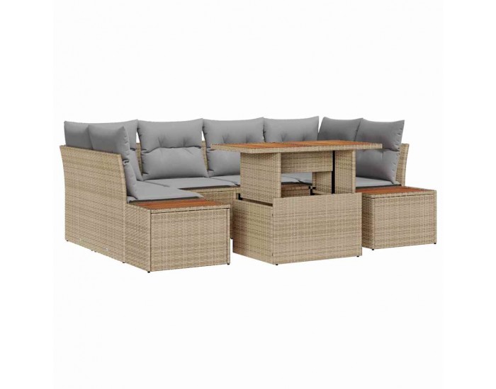 Sonata H Комплект за хранене в градината 7 pcs Бежово и сиво
