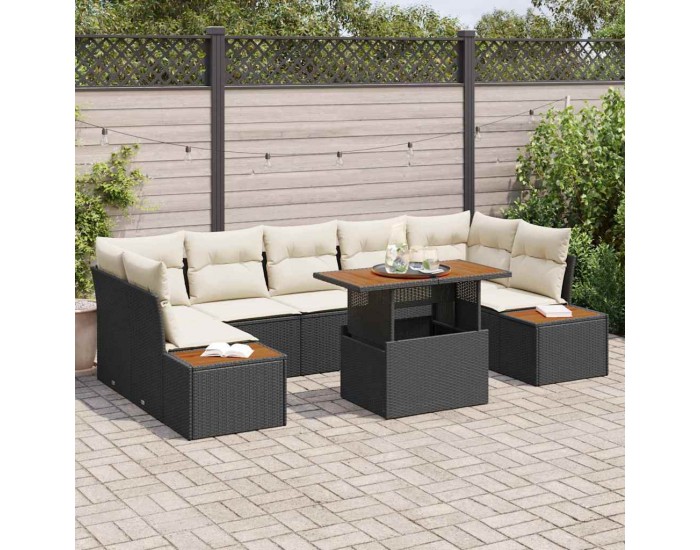 Sonata H Комплект за хранене в градината 8 pcs Черен и бежов