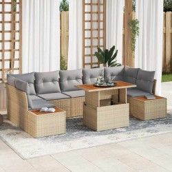 Sonata H Комплект за хранене в градината 8 pcs Бежово и сиво - Canapele și bănci de grădină
