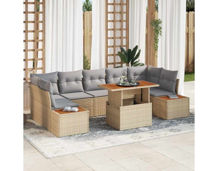 Sonata H Комплект за хранене в градината 8 pcs Бежово и сиво