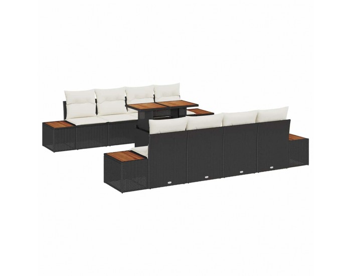 Sonata H Комплект за хранене в градината 9 pcs Черен и бежов