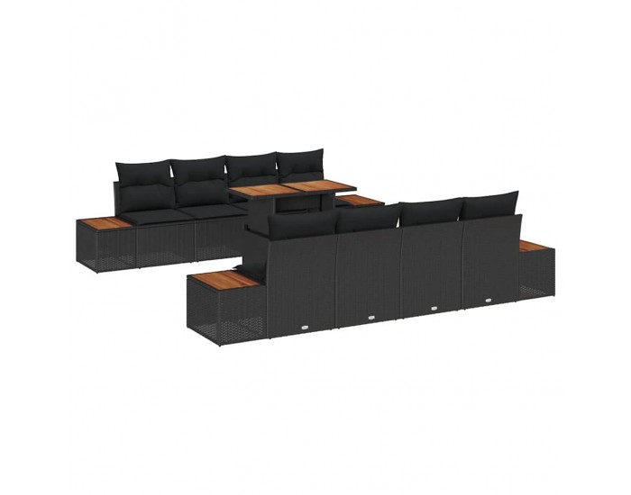 Sonata H Комплект за хранене в градината 9 pcs Черен и кафяв