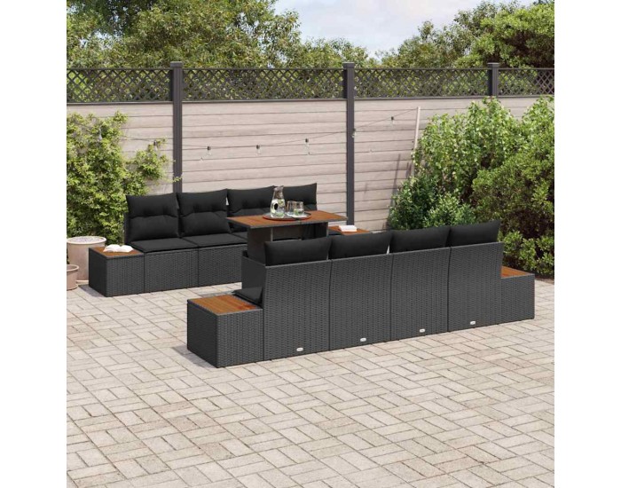 Sonata H Комплект за хранене в градината 9 pcs Черен и кафяв