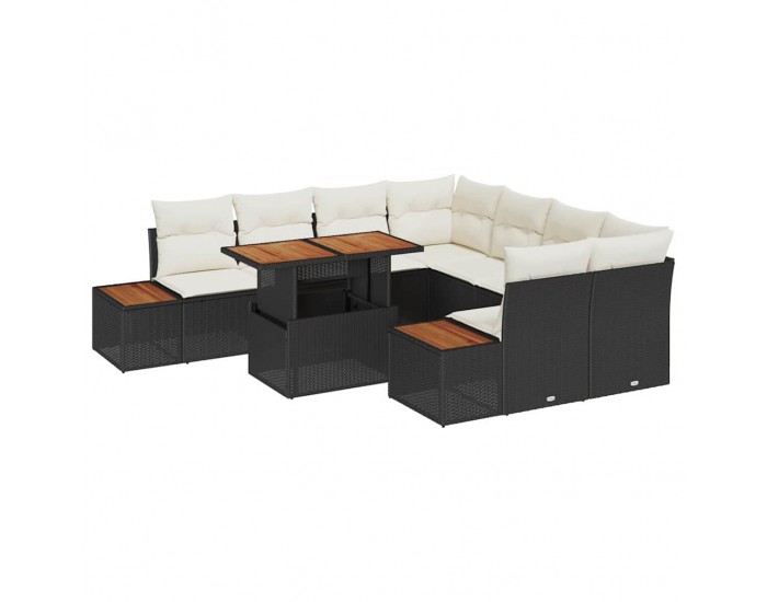 Sonata H Комплект за хранене в градината 9 pcs Черен и бежов