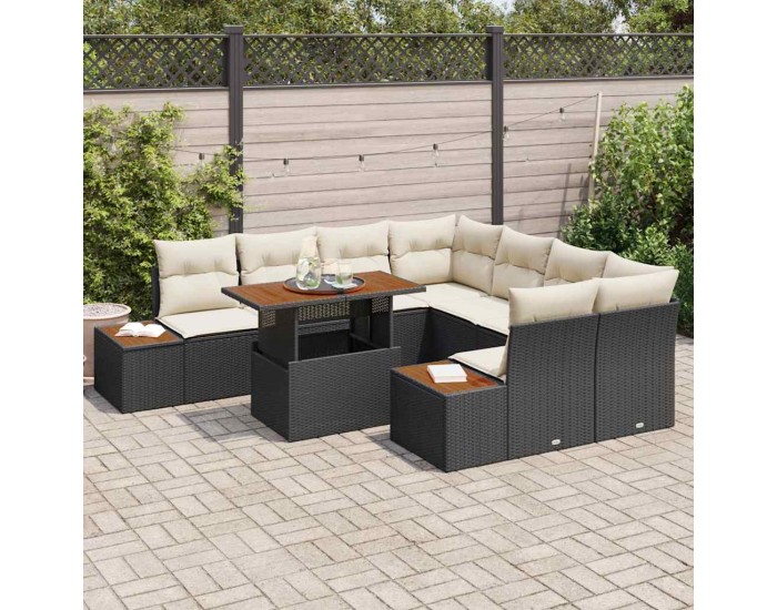 Sonata H Комплект за хранене в градината 9 pcs Черен и бежов