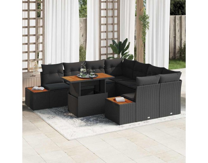 Sonata H Комплект за хранене в градината 9 pcs Черен и кафяв