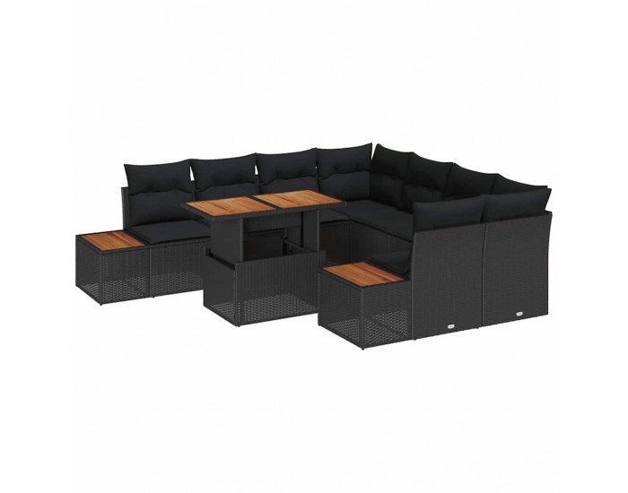 Sonata H Комплект за хранене в градината 9 pcs Черен и кафяв