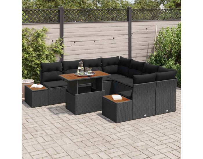Sonata H Комплект за хранене в градината 9 pcs Черен и кафяв
