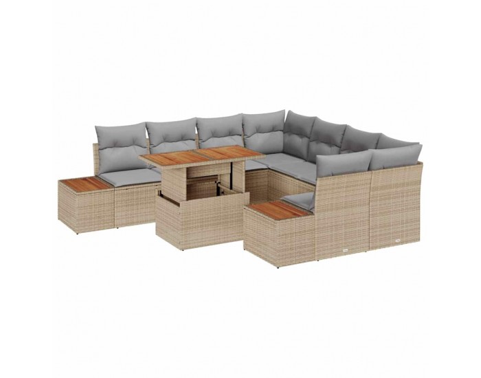 Sonata H Комплект за хранене в градината 9 pcs Бежово и сиво