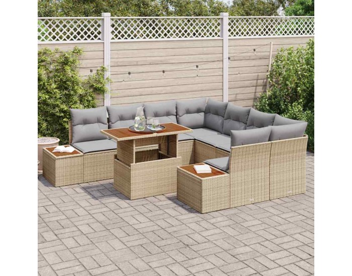 Sonata H Комплект за хранене в градината 9 pcs Бежово и сиво