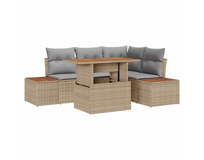 Sonata H Комплект за хранене в градината 5 pcs Бежово и сиво