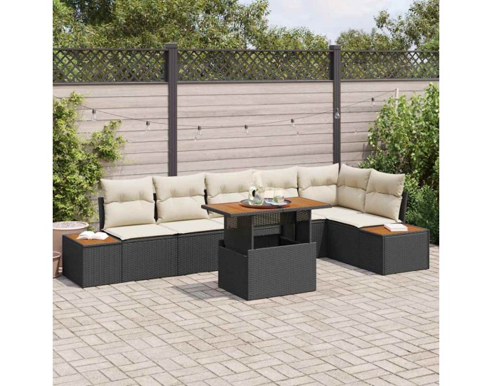 Sonata H Комплект за хранене в градината 7 pcs Черен и бежов